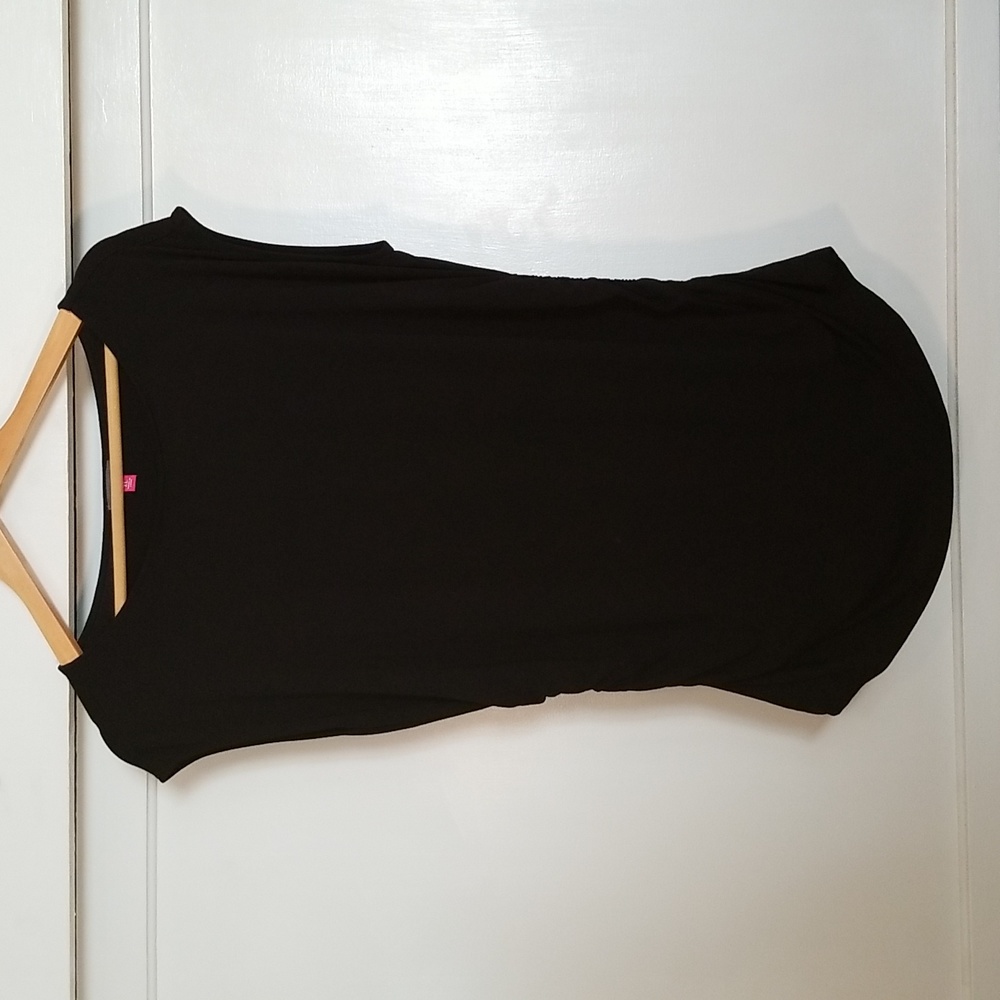 Vince Camuto Black Rouched Top